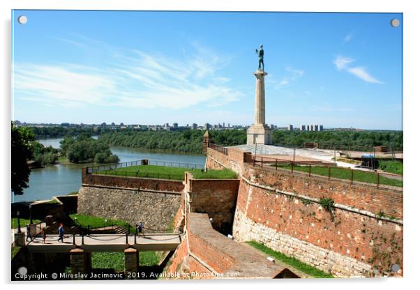 Statue of Victory - Kalemegdan fortress in Belgrad Acrylic by M. J. Photography