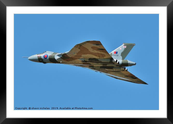 Avro Vulcan Bomber Framed Mounted Print by Shawn Nicholas