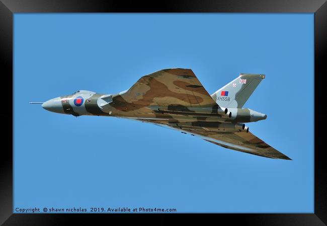 Avro Vulcan Bomber Framed Print by Shawn Nicholas