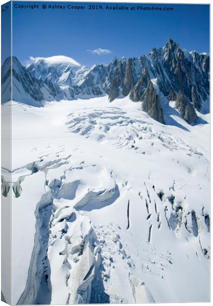 Mont Blanc. Canvas Print by Ashley Cooper