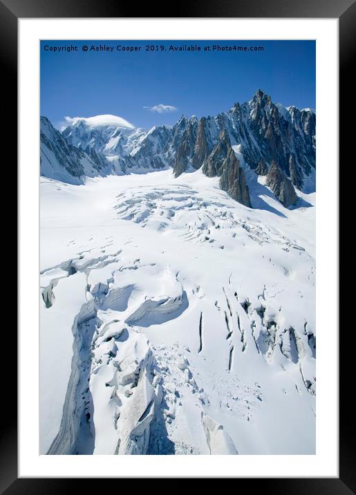 Mont Blanc. Framed Mounted Print by Ashley Cooper