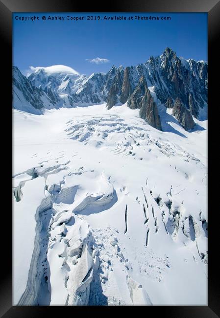 Mont Blanc. Framed Print by Ashley Cooper