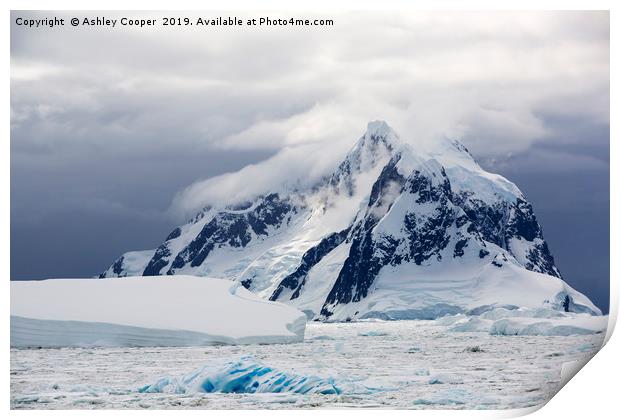 Ice peak. Print by Ashley Cooper