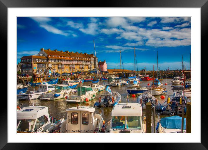 Bridport Harbour, Westbay, Dorset Framed Mounted Print by Shawn Nicholas