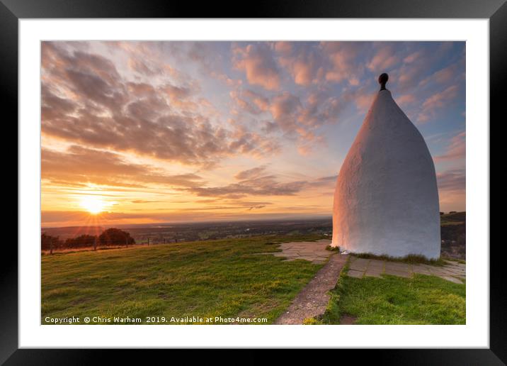 White Nancy sunset - Kerridge Framed Mounted Print by Chris Warham