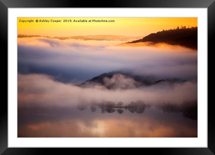 Windermere mist. Framed Mounted Print by Ashley Cooper