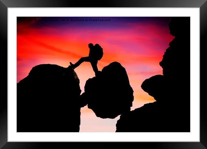 Climber. Framed Mounted Print by Ashley Cooper
