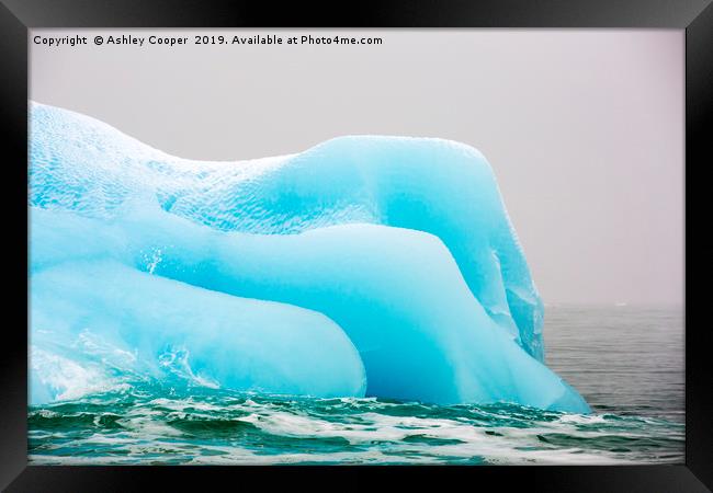 Blue Ice. Framed Print by Ashley Cooper