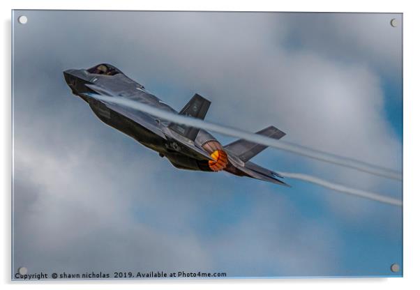 F-35 Lightning 2 Jet Fighter Acrylic by Shawn Nicholas