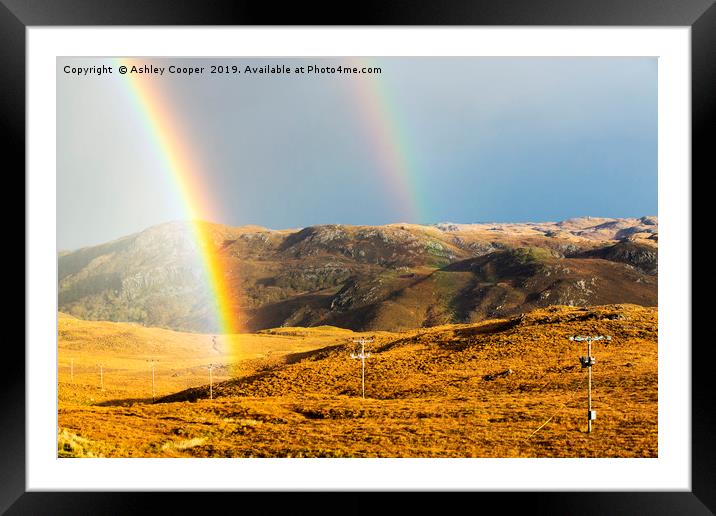 Scottish rainbow. Framed Mounted Print by Ashley Cooper