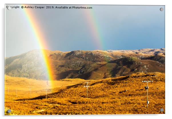 Scottish rainbow. Acrylic by Ashley Cooper