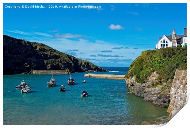Port Isaac harbour, Cornwall. Print by David Birchall