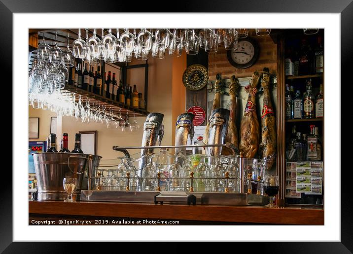 bar in Segovia Framed Mounted Print by Igor Krylov