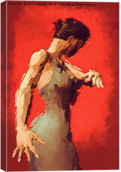 Sensual Flamenco Performance Canvas Print by John Edwards
