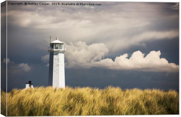 Walney Lighthouse Canvas Print by Ashley Cooper