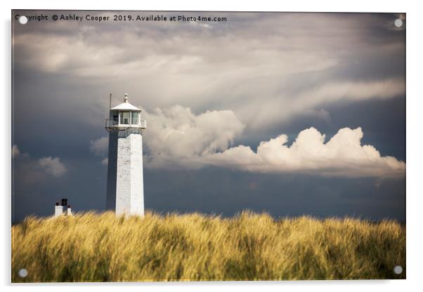 Walney Lighthouse Acrylic by Ashley Cooper