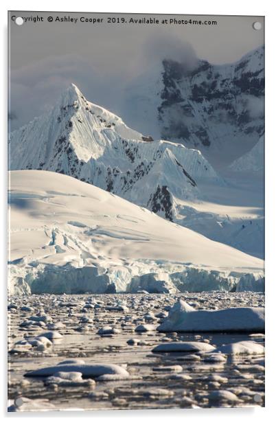 Antarctic spire. Acrylic by Ashley Cooper