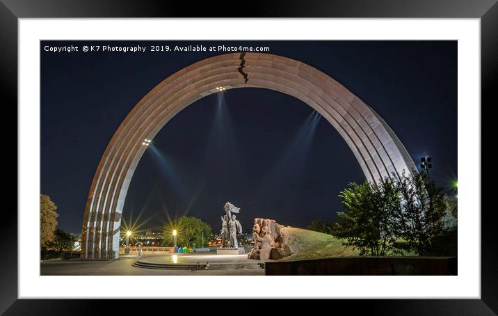 The Peoples' Friendship Arch, Kiev Framed Mounted Print by K7 Photography