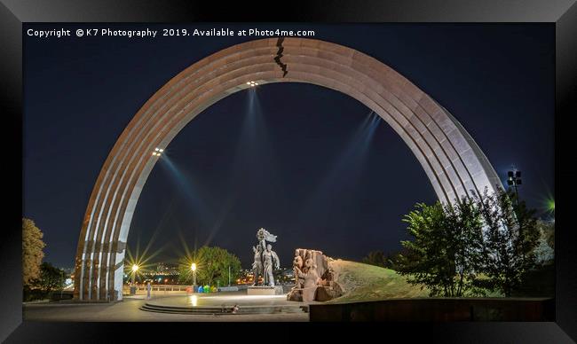 The Peoples' Friendship Arch, Kiev Framed Print by K7 Photography