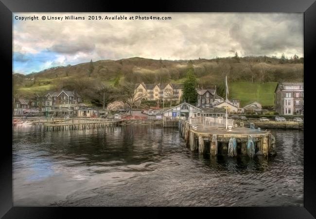 Waterhead Pier, Ambleside Framed Print by Linsey Williams