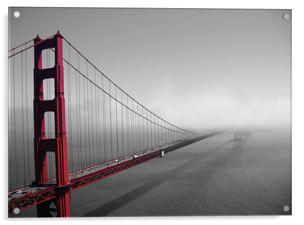 Golden Gate Bridge new to old Acrylic by Thomas Stroehle