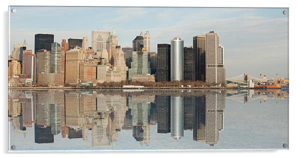 Downtown Manhattan Acrylic by Thomas Stroehle