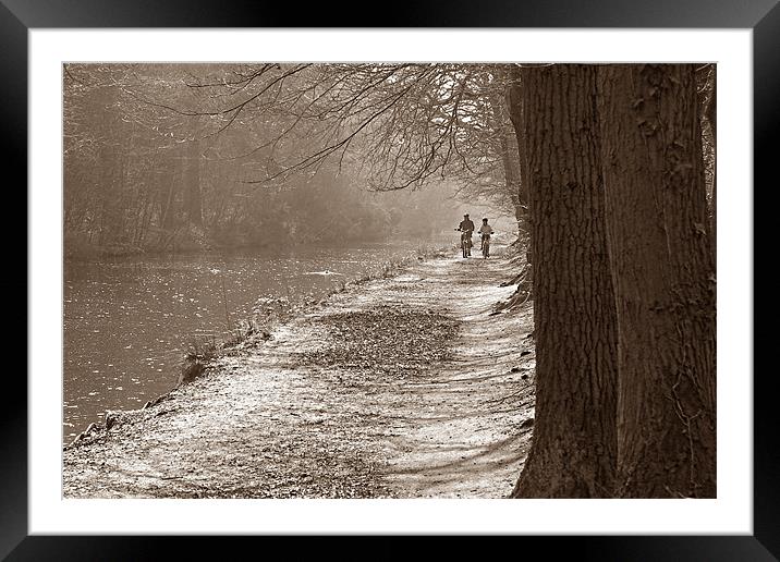 Canalside recreation Framed Mounted Print by Ashley Paddon