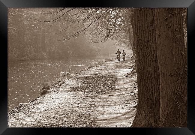 Canalside recreation Framed Print by Ashley Paddon