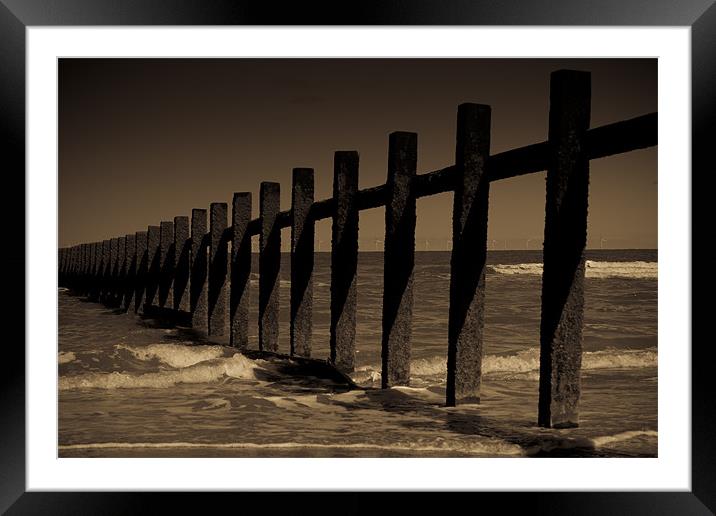 Sea Fence Framed Mounted Print by S Fierros