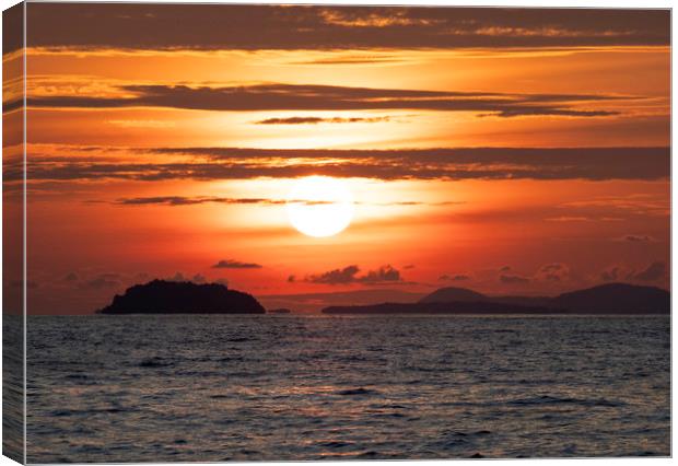 Sunset Thailand Asia Canvas Print by Clive Eariss