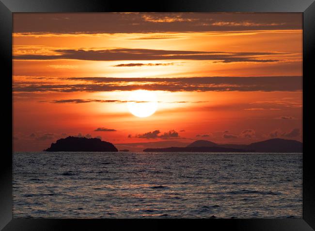 Sunset Thailand Asia Framed Print by Clive Eariss