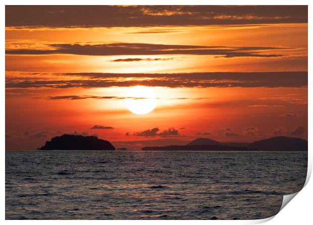 Sunset Thailand Asia Print by Clive Eariss