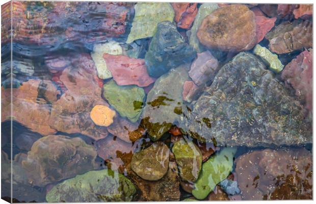 Stones under water Canvas Print by Brenda Belcher