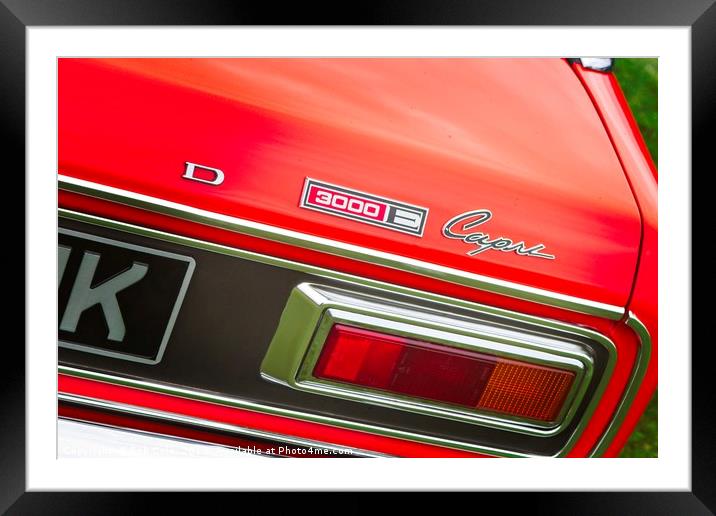 Radiant Red Ford Capri Framed Mounted Print by Rob Cole