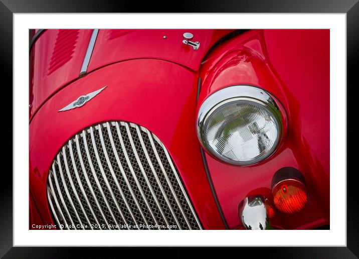 The Red Morgan Sports Car A Classic Beauty Framed Mounted Print by Rob Cole
