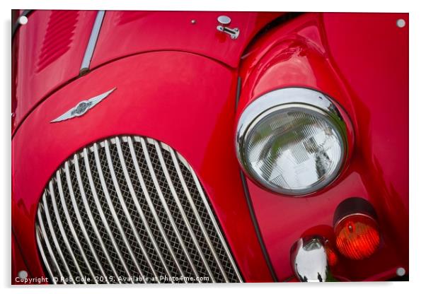 The Red Morgan Sports Car A Classic Beauty Acrylic by Rob Cole