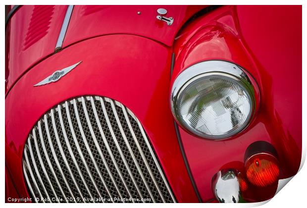 The Red Morgan Sports Car A Classic Beauty Print by Rob Cole