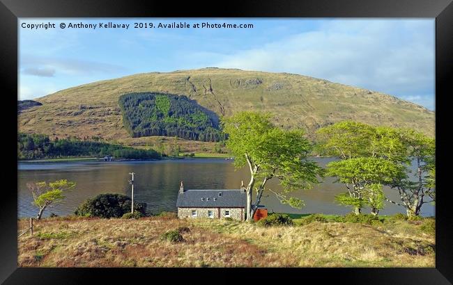            SEAVIEW COTTAGE KINGAIRLOCH             Framed Print by Anthony Kellaway