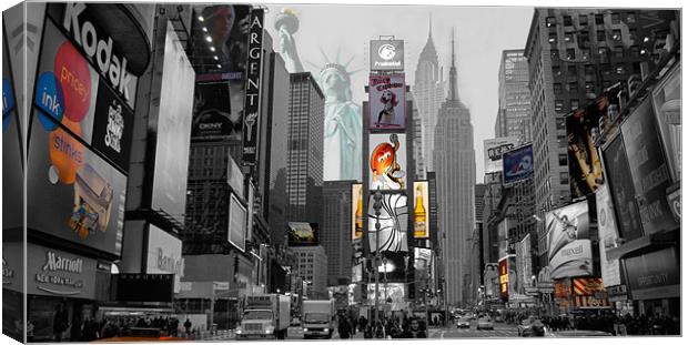 Ny Collage Canvas Print by Thomas Stroehle