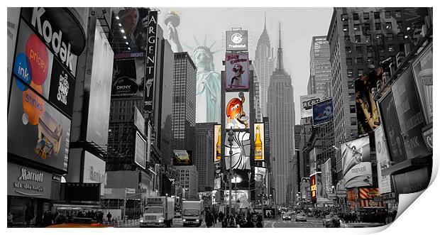 Ny Collage Print by Thomas Stroehle