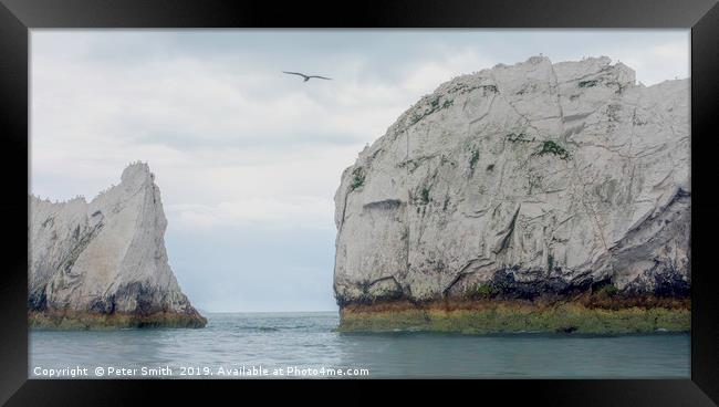 The Needles .Isle of Wight Framed Print by Peter Smith