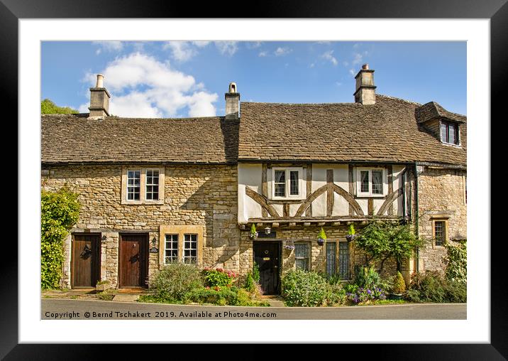 The Old Court House, Castle Combe village, England Framed Mounted Print by Bernd Tschakert
