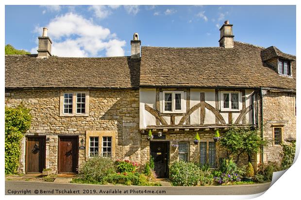 The Old Court House, Castle Combe village, England Print by Bernd Tschakert