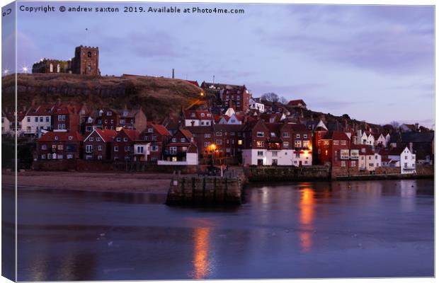 WHITBY LIVING Canvas Print by andrew saxton