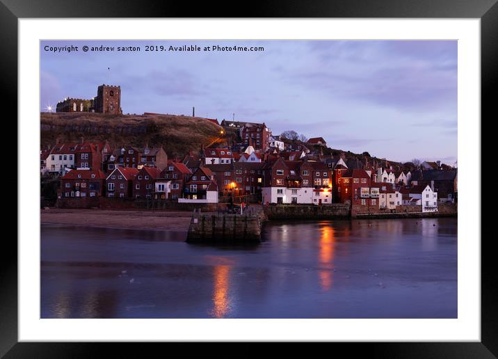 WHITBY LIVING Framed Mounted Print by andrew saxton