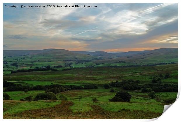 DALES SUNSET Print by andrew saxton