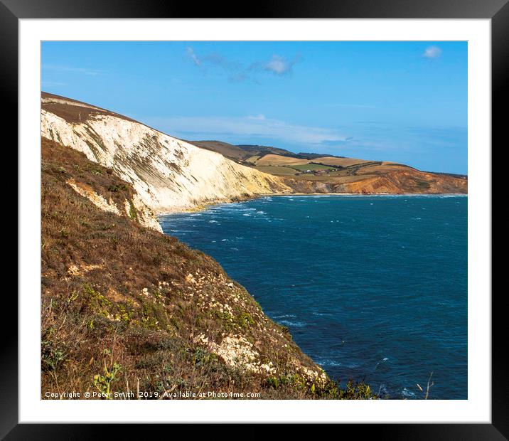 Beautiful Isle of Wight, Compton Bay viewed from F Framed Mounted Print by Peter Smith