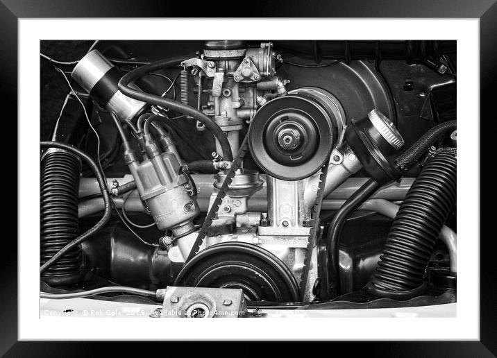 The Heart of a Vintage VW Framed Mounted Print by Rob Cole