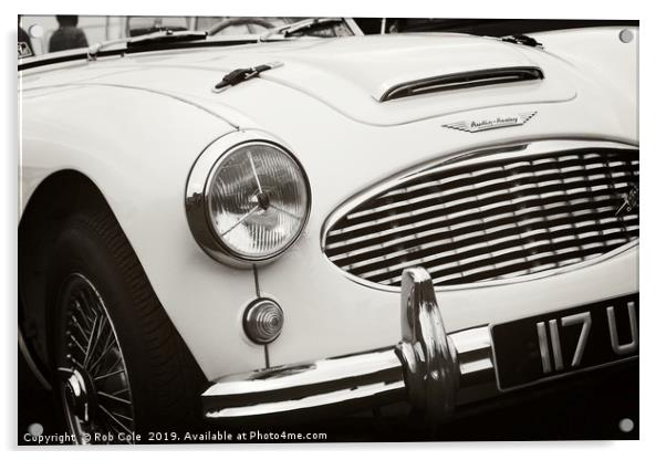 Austin Healey Classic Sports Car Front Acrylic by Rob Cole