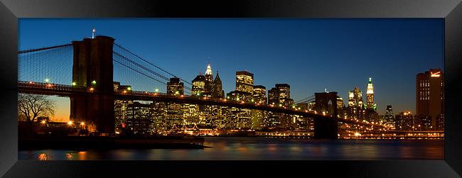 Panorama of New York Framed Print by Thomas Stroehle